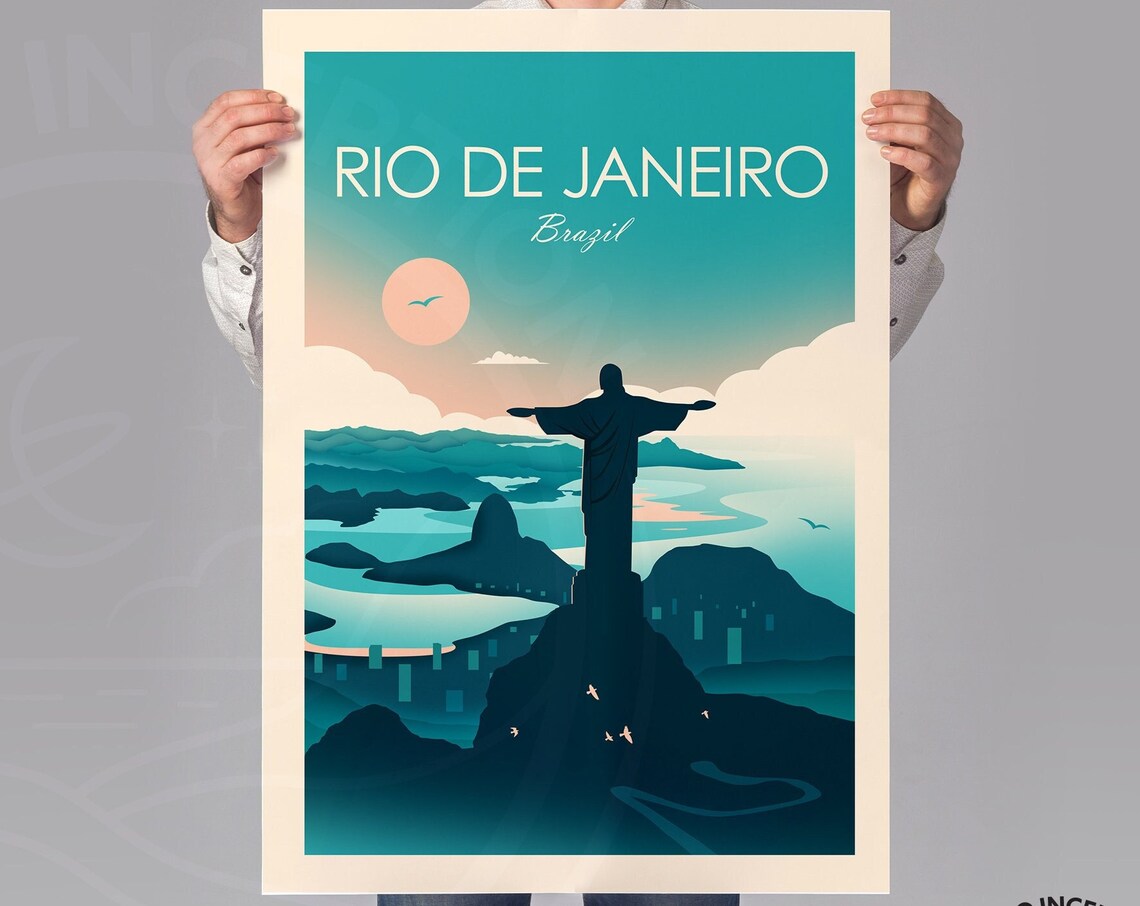 Brazil Travel Print, Rio De Janeiro Travel Poster - Image 2