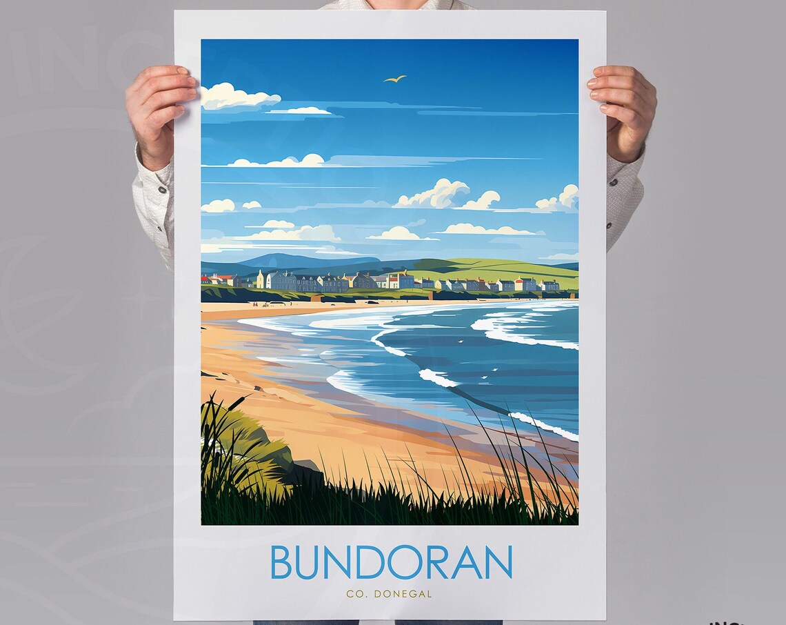 Bundoran Travel Poster, Irish Seaside Landscape - Image 2