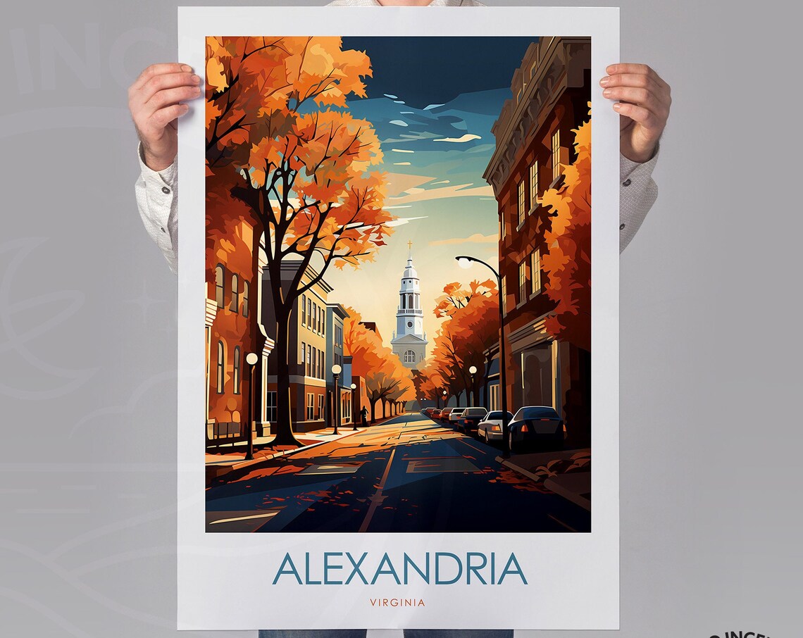 Alexandria Minimal Travel Poster, Virginia Art Print - Image 2