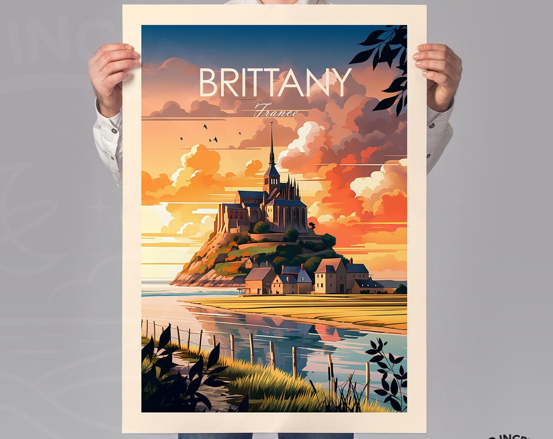 Brittany France Travel Poster, Saint Malo Travel Art - Image 3