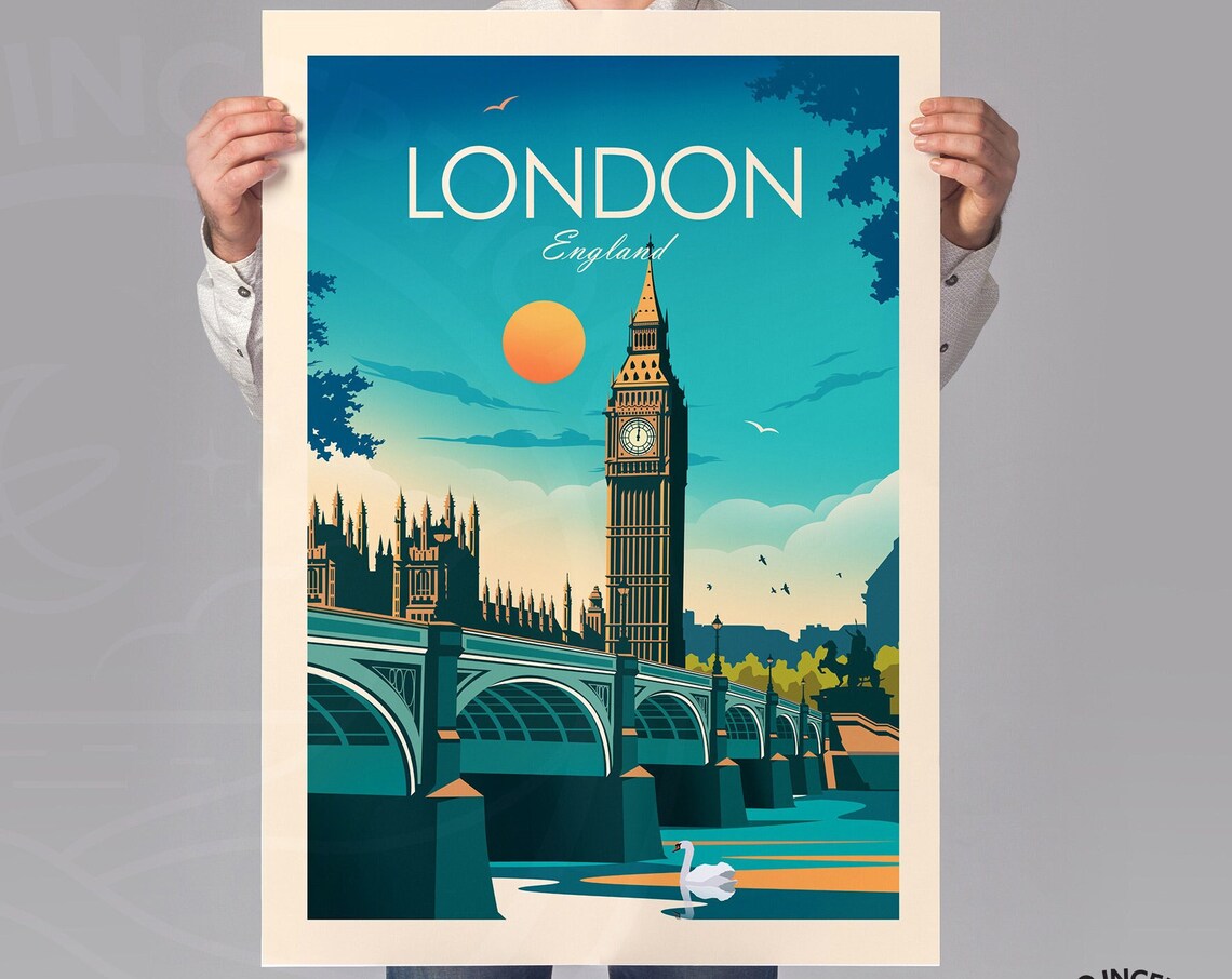 London Poster, Big Ben Travel Poster Print - Image 2