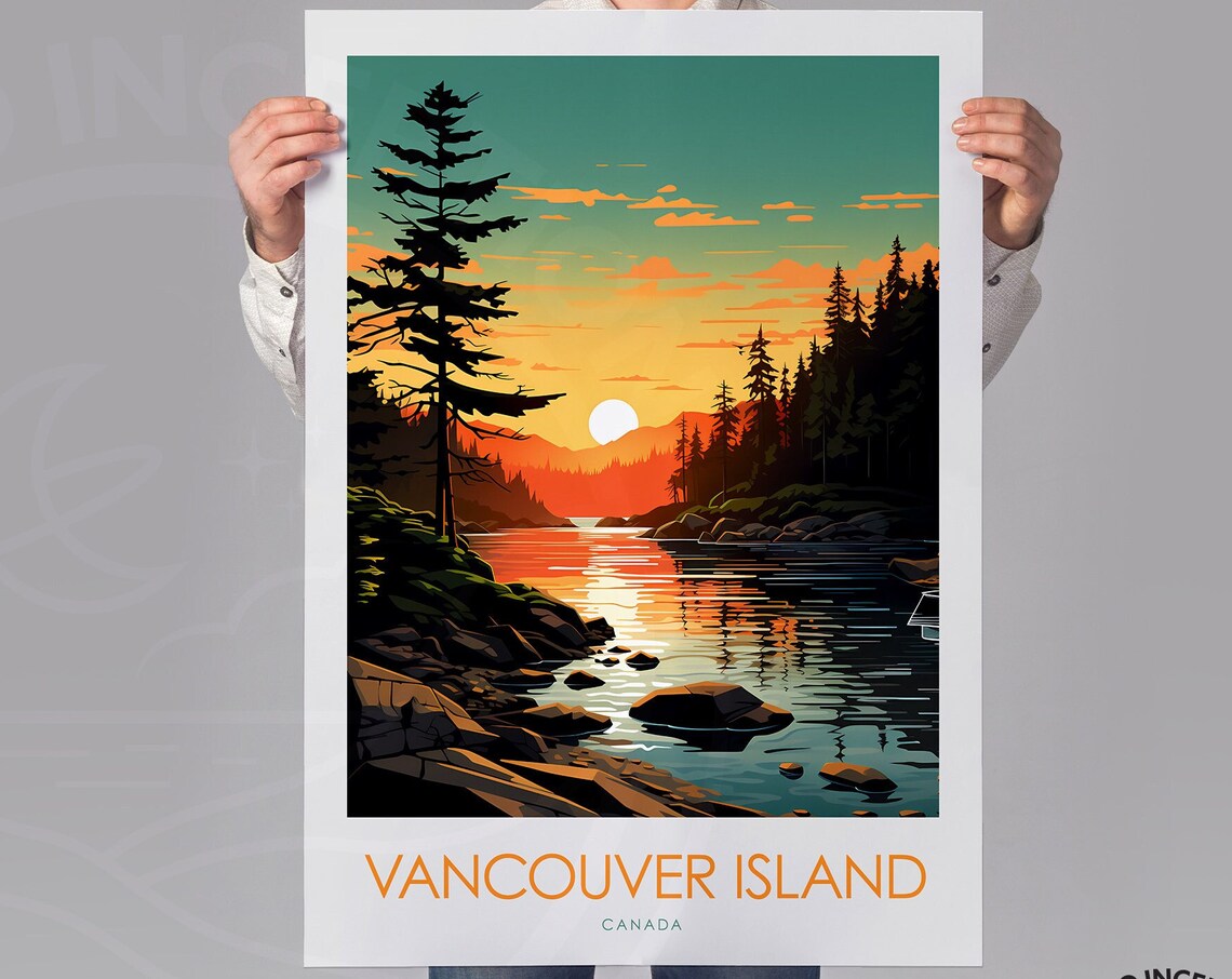 Vancouver Island Minimal Travel Poster, Canada - Image 2