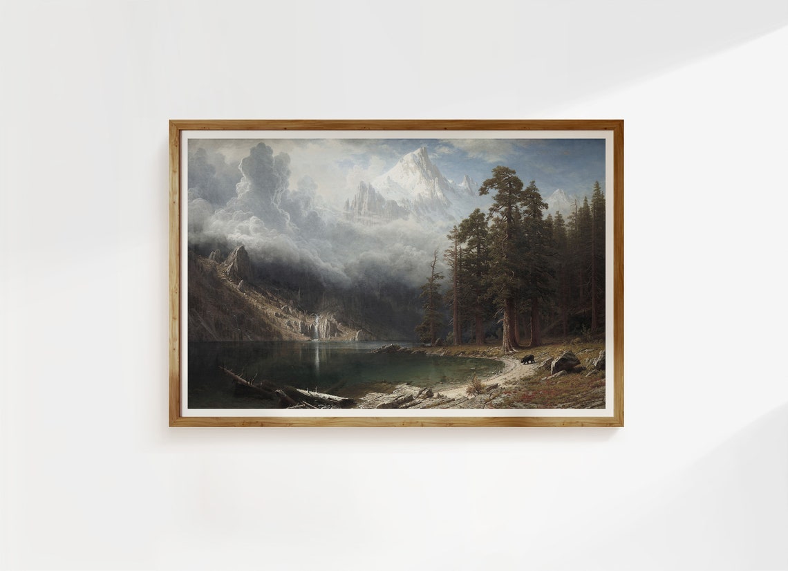 Albert Bierstadt Mount Corcoran 1876 Vintage Snowy Peak Poster