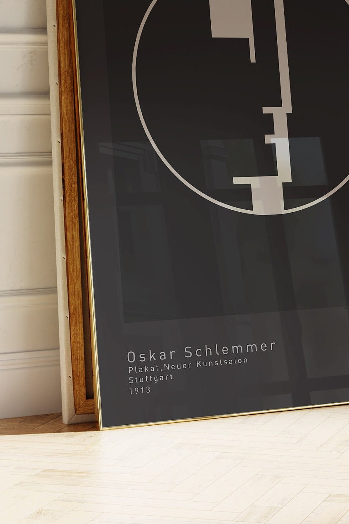 Oskar Schlemmer Stuttgart 1913 Bauhaus Circle Face Exhibition Poster - Image 3