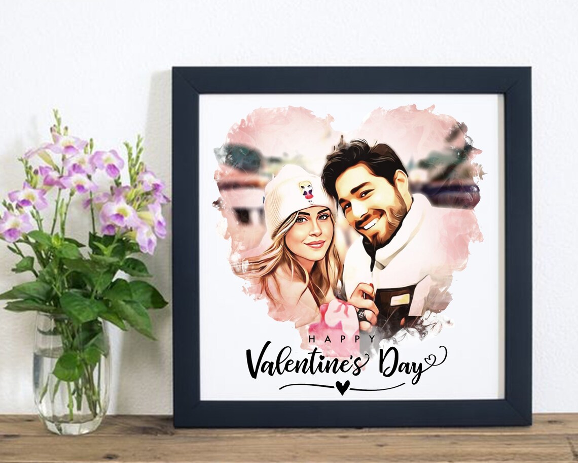 I Love You to the Moon and Back Sweet Couple Portrait Love Poster - Image 7