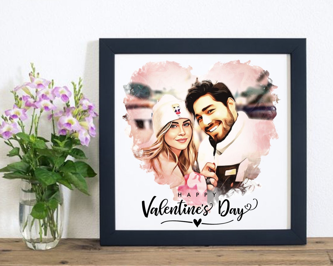 James and Emma Heart Portrait Dated March 17th 2022 Couple Poster - Image 7
