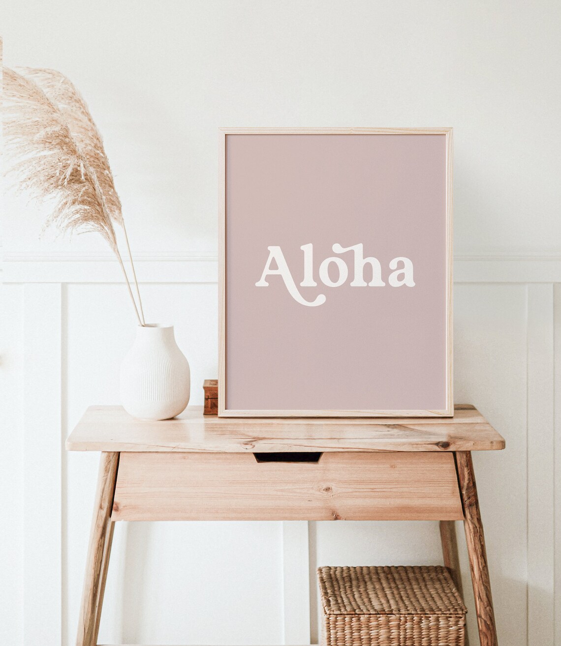 Pink Aloha Boho Hawaii Art Print, Nursery Decor - Image 4