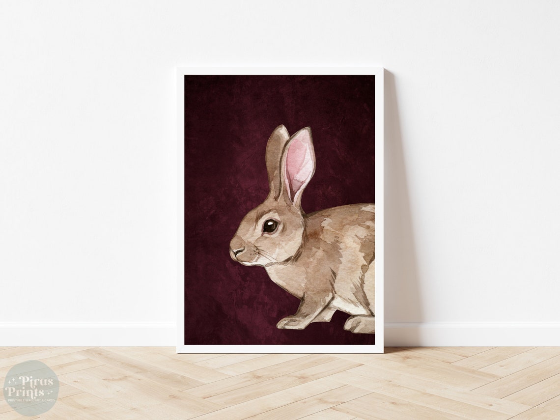 Rabbit Art Print, Rustic Easter Decor - Image 4
