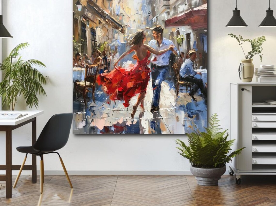 Painting Dance Abstract Art Print, Contemporary Decor