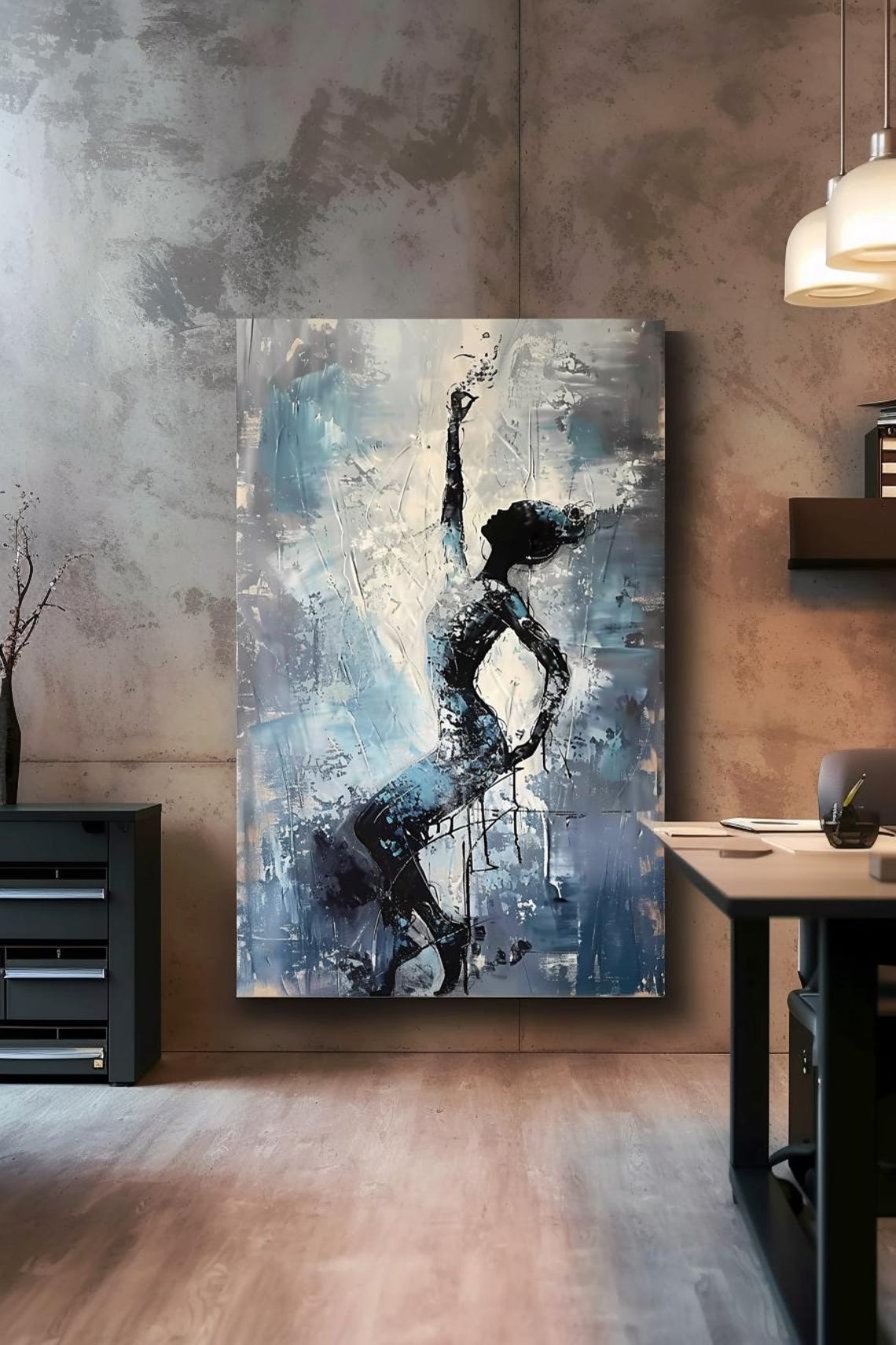 Painting Nights Dance Abstract Stretched Painting Wall Art Print Contemporary Artwork For Home Decor