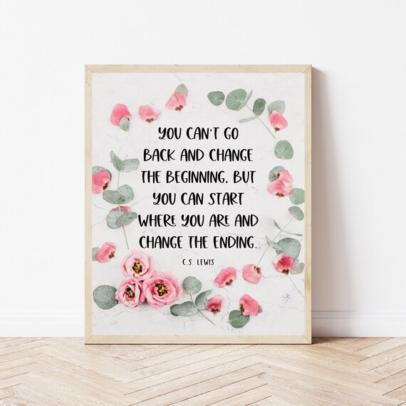 Sobriety Gifts Women Addiction Counselor You Cant Go Back And Change The Beginning Substance Abuse Healing Wall Art Sober Gift For Her