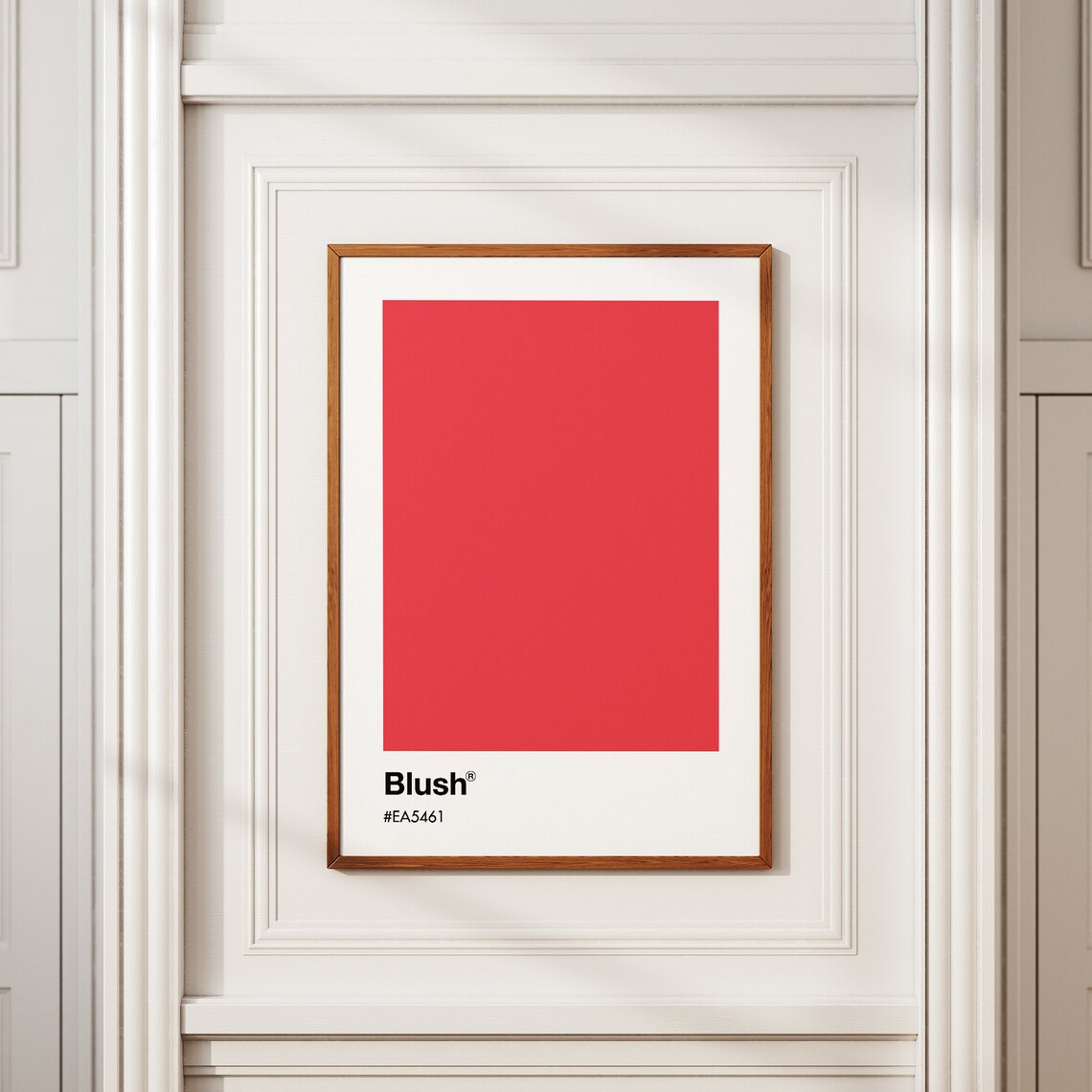 Blush Red Pantone Style Color Block Minimalist Gallery Art Print - Image 3