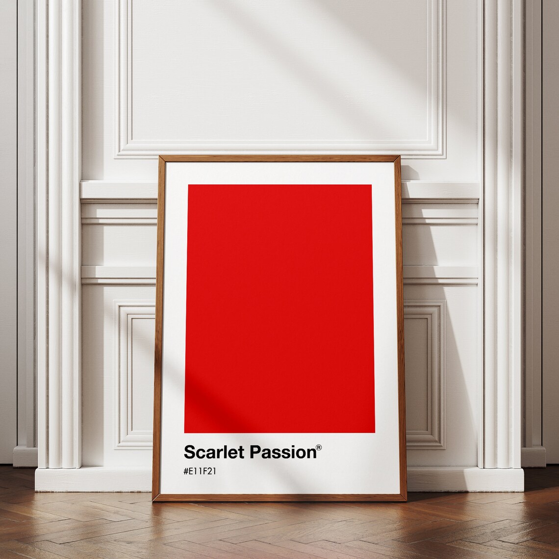 Scarlet Passion Red Pantone Color Swatch Minimalist Art Poster