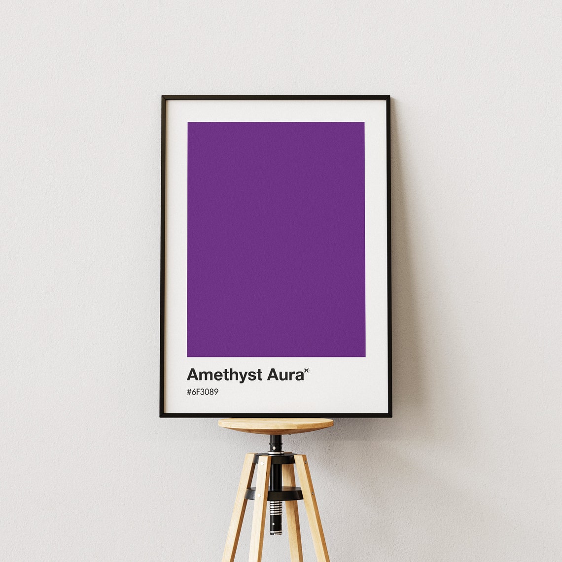 Amethyst Aura Purple Pantone Color Swatch Minimalist Art Poster - Image 2