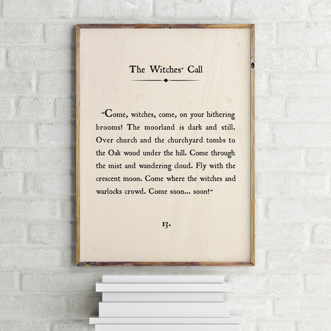 The Witches Call Halloween Book Page Quote Spooky Witchy Poster - Image 2