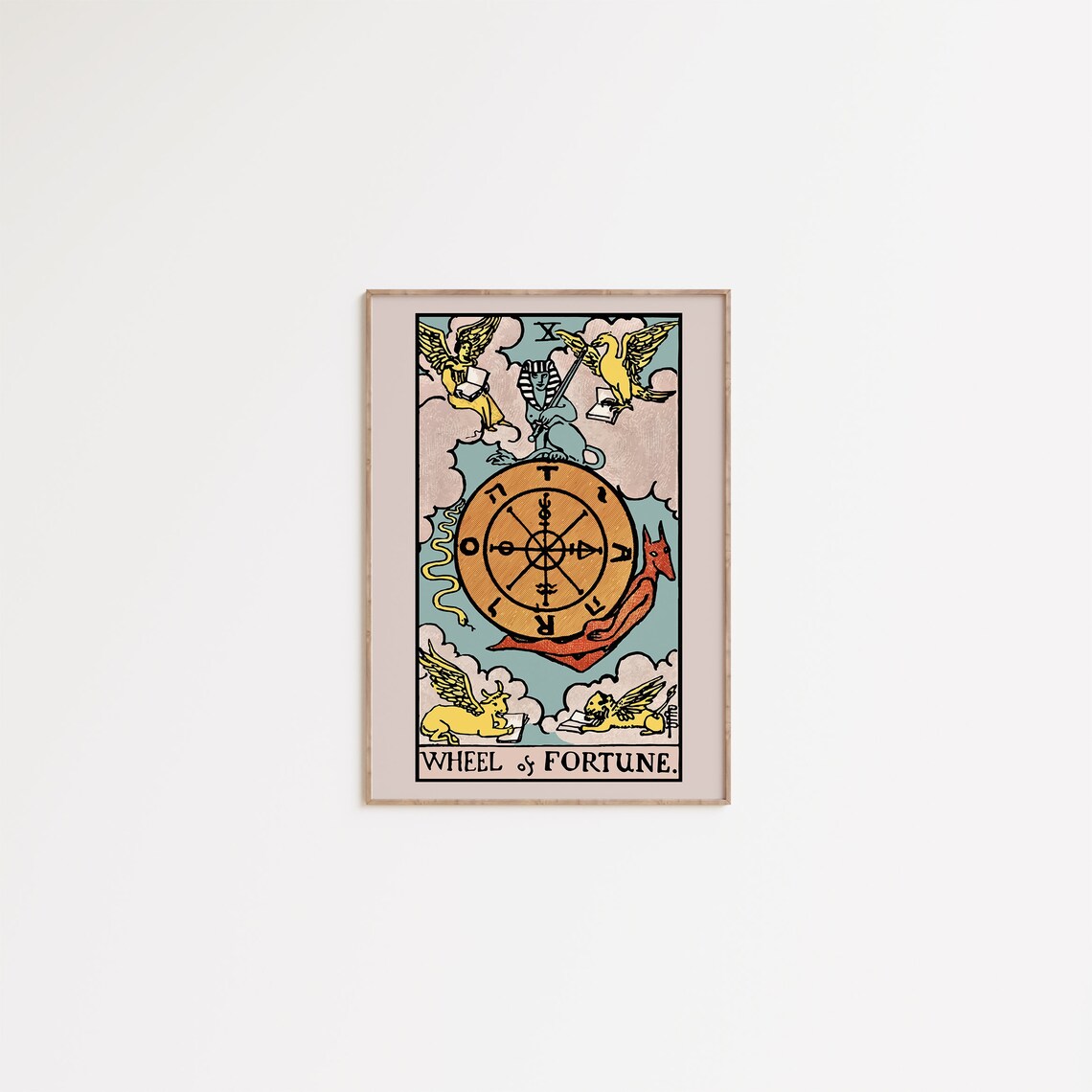 Wheel Of Fortune Tarot Card Art Print, Mystical Astrology - Image 4