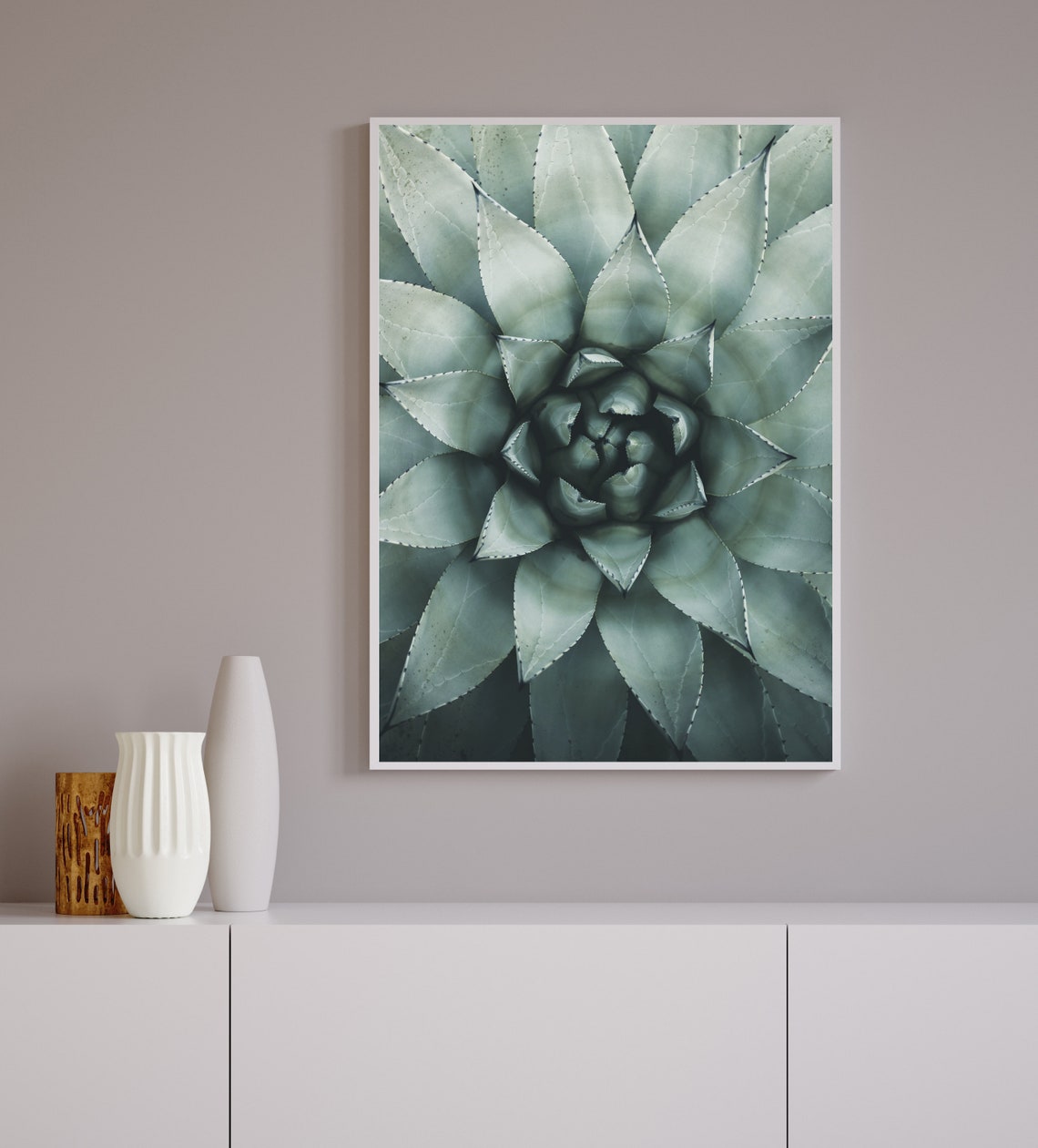 Agave Rosette Close Up Botanical Macro Photography Art Poster - Image 2