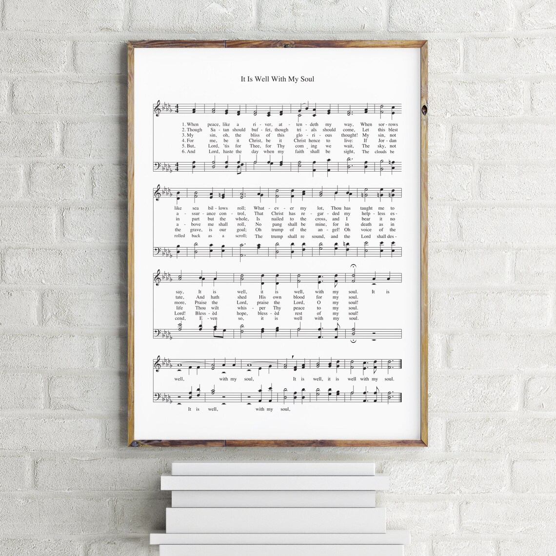 It Is Well With My Soul Music Sheet Wall Art Christmas Chords Poster Christmas Carol Sheet Music Church Hymn Music Sheet - Image 2