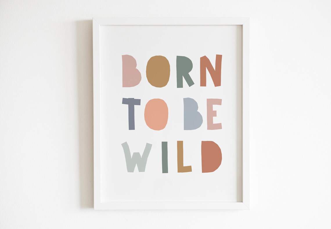 Born To Be Wild Kids Room Boho Art Print - Image 2
