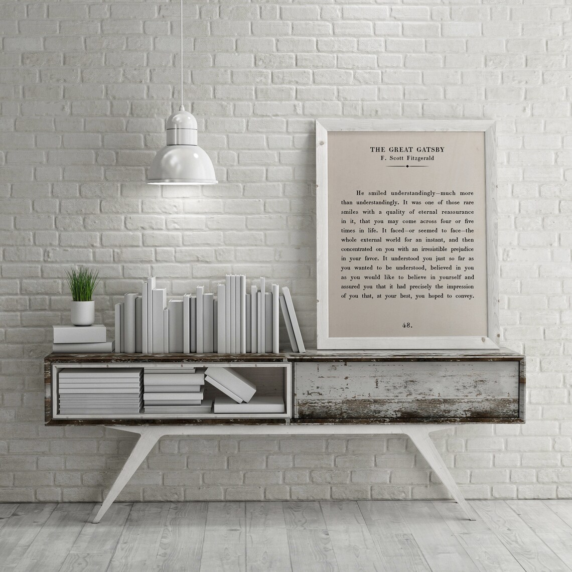 The Great Gatsby Quote, F. Scott Fitzgerald Art Print - Image 2