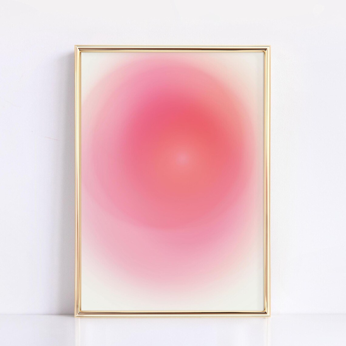 Pink Aura Retro Abstract Poster, Dorm Decor