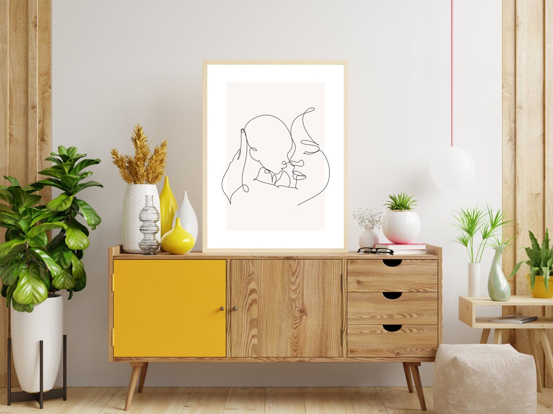 Mother And Baby Line Art, Nursery Wall Decor Print - Image 4