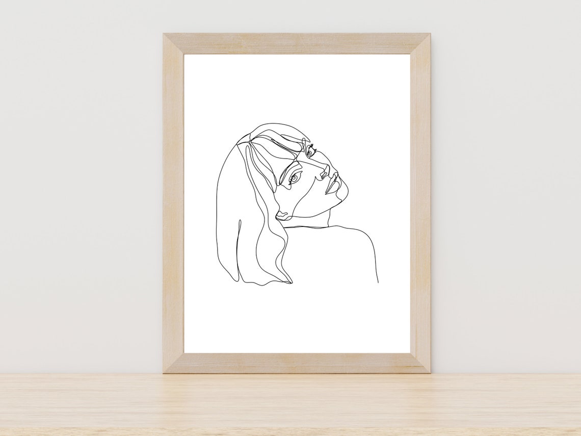 Line Art Woman Print Minimal Woman Line Female Poster Woman Line Drawing Abstract Line Art Woman Face Line Art Line Drawing Face Art