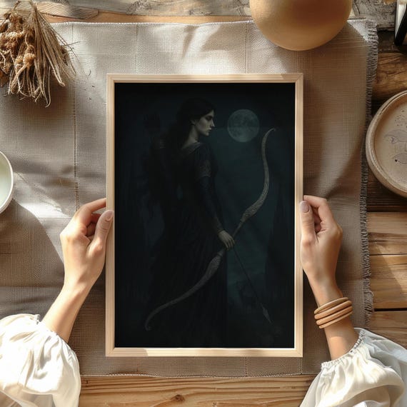 Artemis Poster, Dark Fantasy Greek Mythology