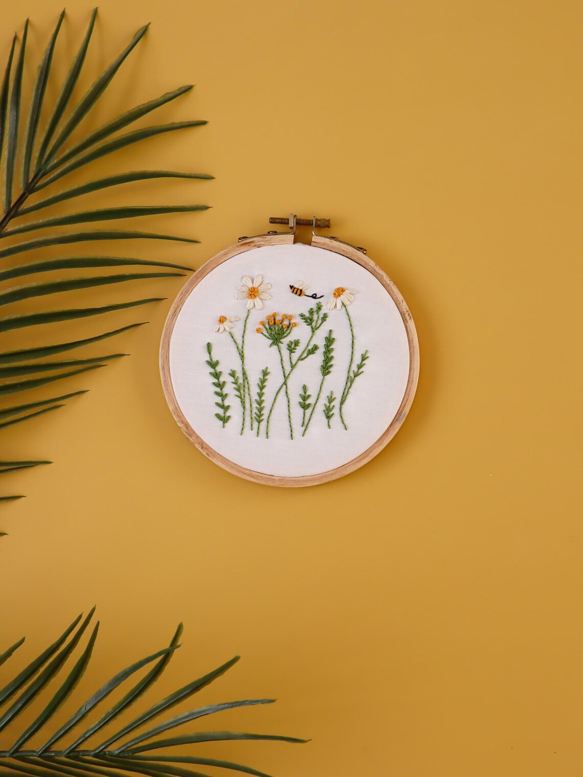 Daisy Embroidery Kit, Wildflowers Art Print - Image 3