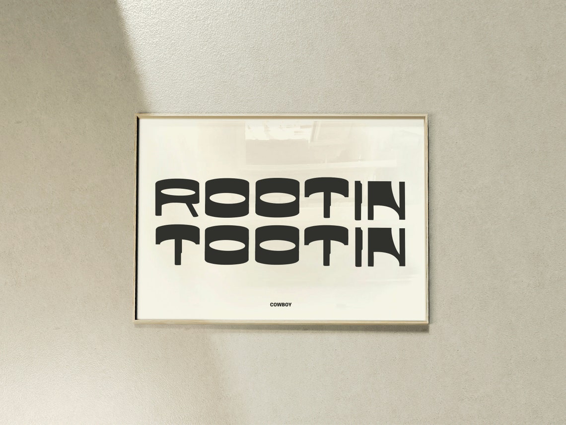 Rootin Tootin Cowboy Western Typography Funny Rodeo Quote Poster - Image 3