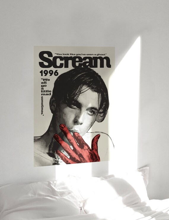 Scream 1996 Iconic Slasher Horror Movie Portrait Typography Poster