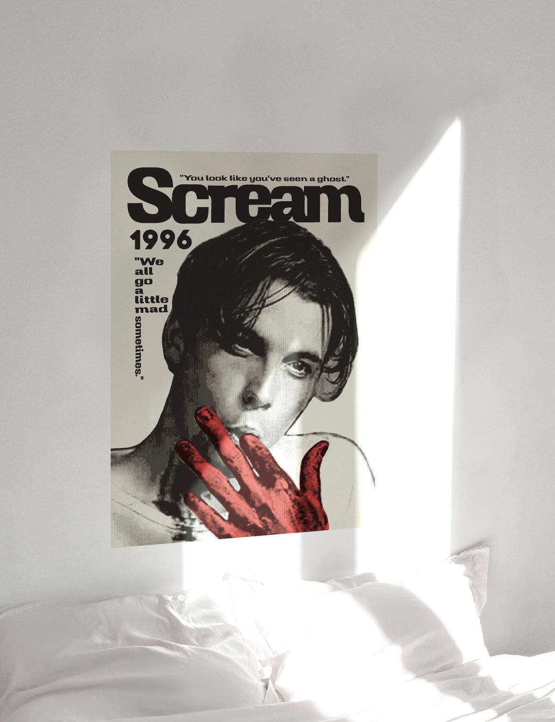 Scream 1996 Iconic Slasher Horror Movie Portrait Typography Poster