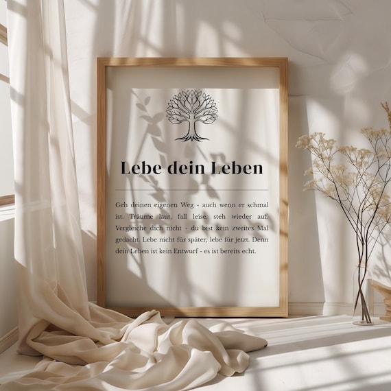 Live Your Life Definition Poster, Wall Art