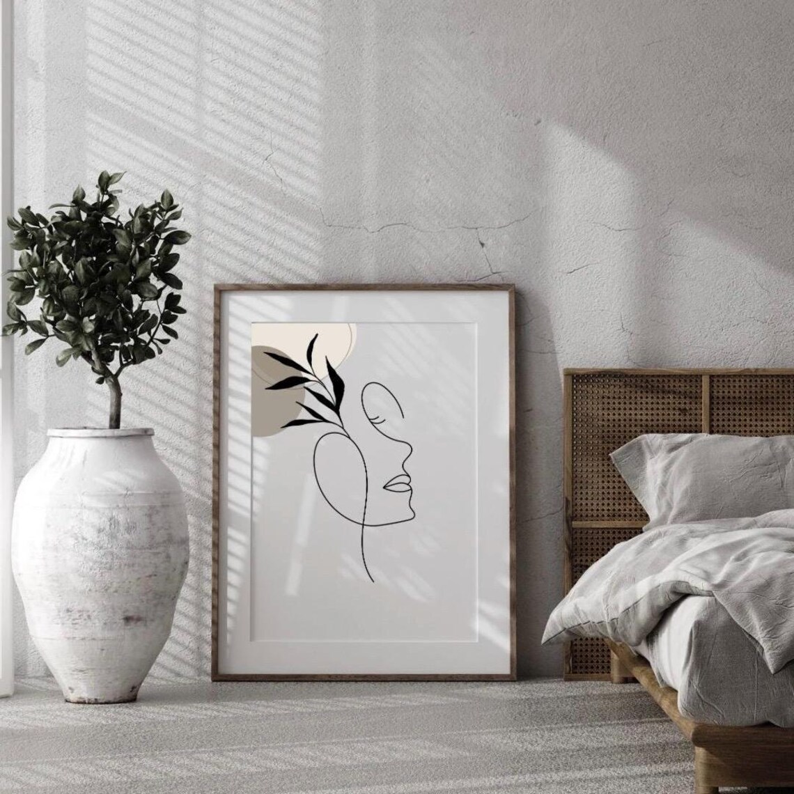 Boho Line Art Poster Minimalist Feminine Drawing Set Of 3 Abstract Prints Wall