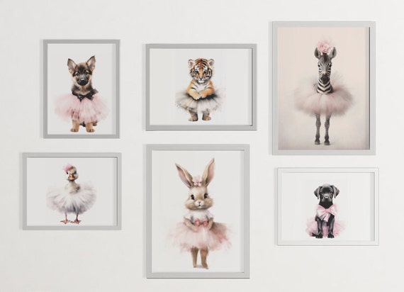 Zebra Nursery Print Baby Animal Prints Nursery Wall Art Safari Nursery Decor Nursery Print Bunny Nursery Art Ballet Dance Art