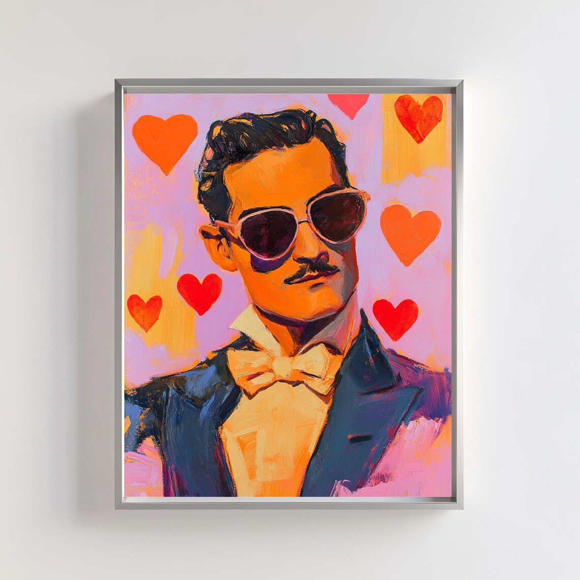 Pop Art Portrait, Retro-Inspired Gentleman Print