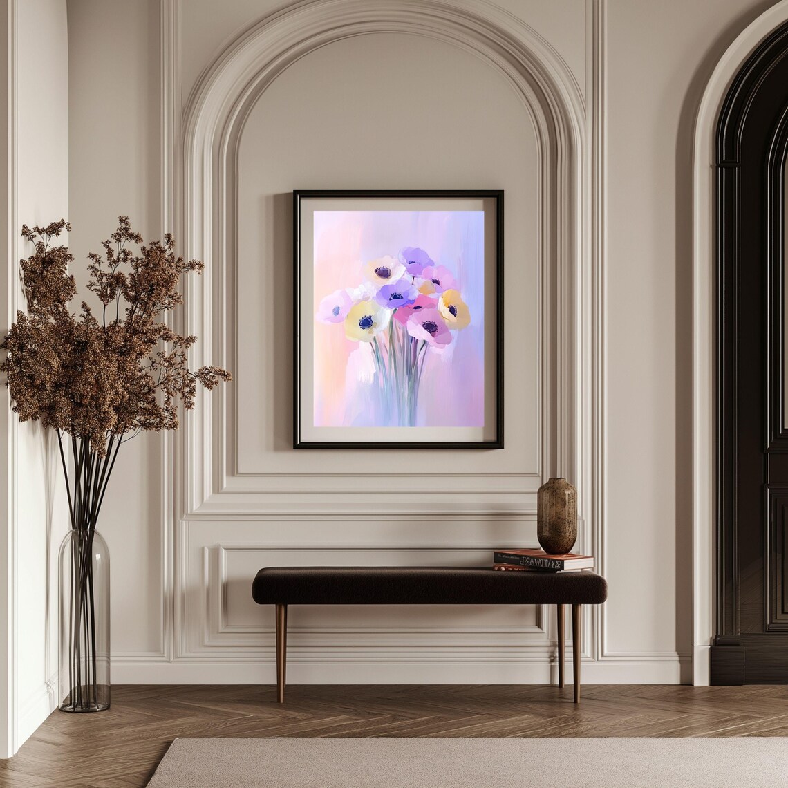 Pastel Flower Abstract Floral Art Print, Nursery Decor - Image 2