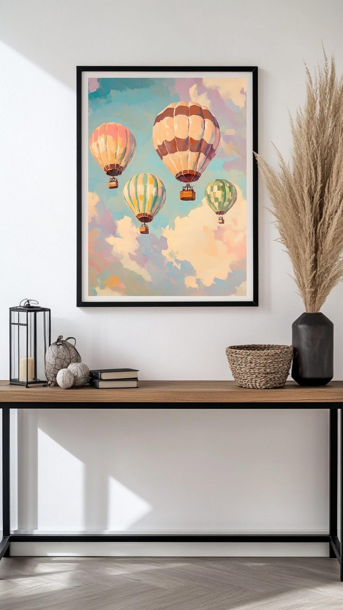 Colorful Hot Air Balloons In A Pastel Cloudy Sky Adventure Poster - Image 2