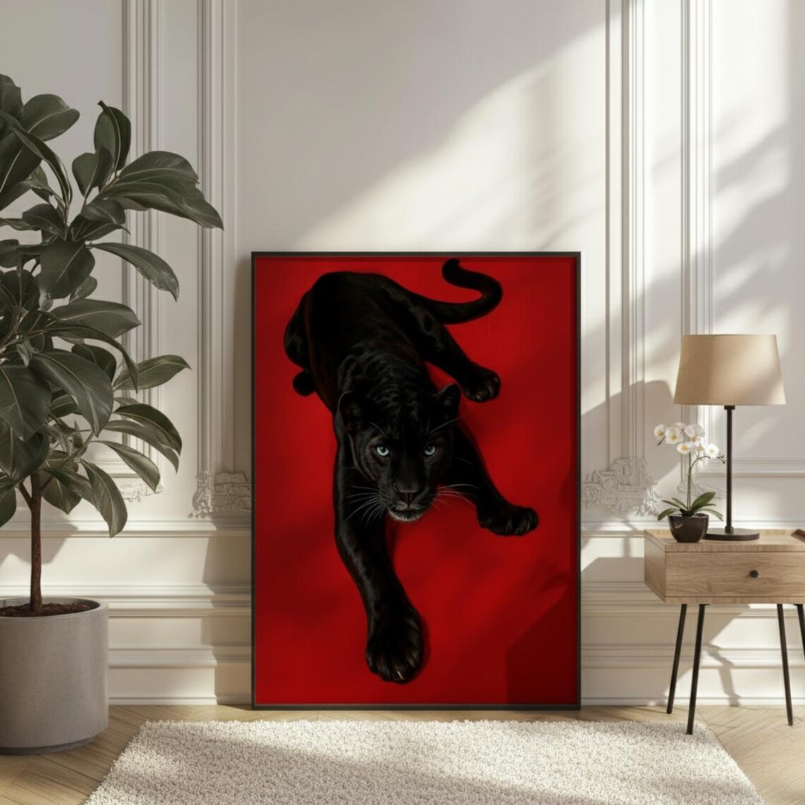 Black Panther Art Print, Bold Jungle Decor