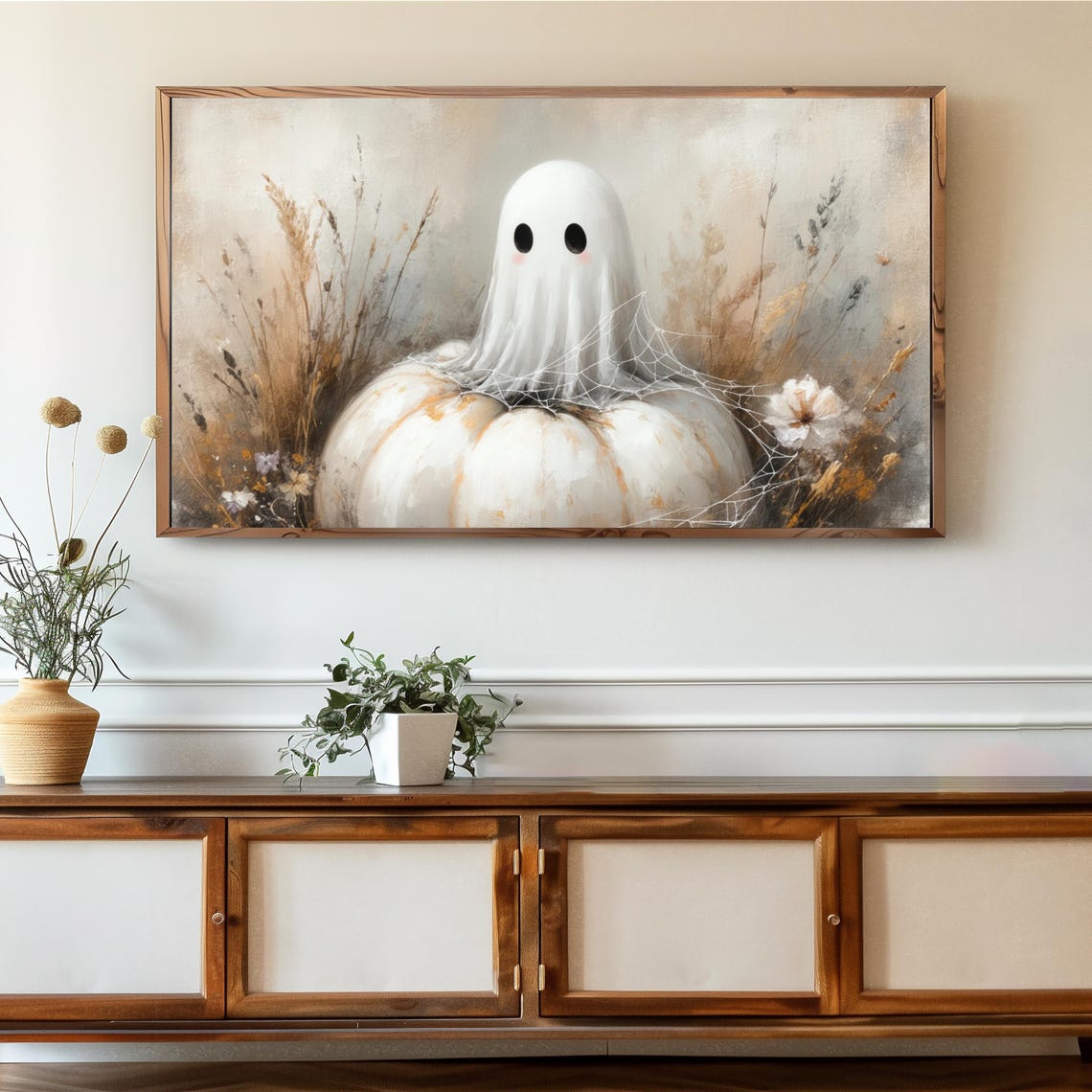 Funny Halloween Samsung Frame Tv Art Cute Pumpkin Fall Instant Lg Screensaver