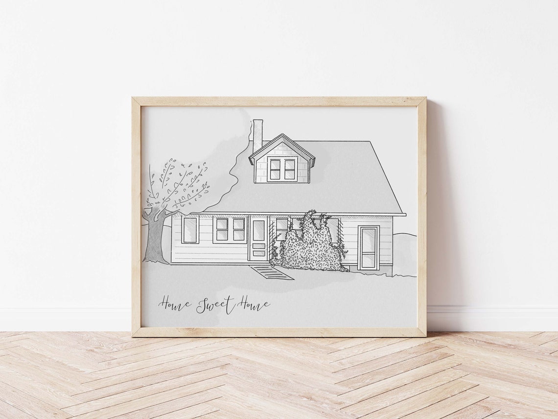 Minimal Home Custom Home Illustration