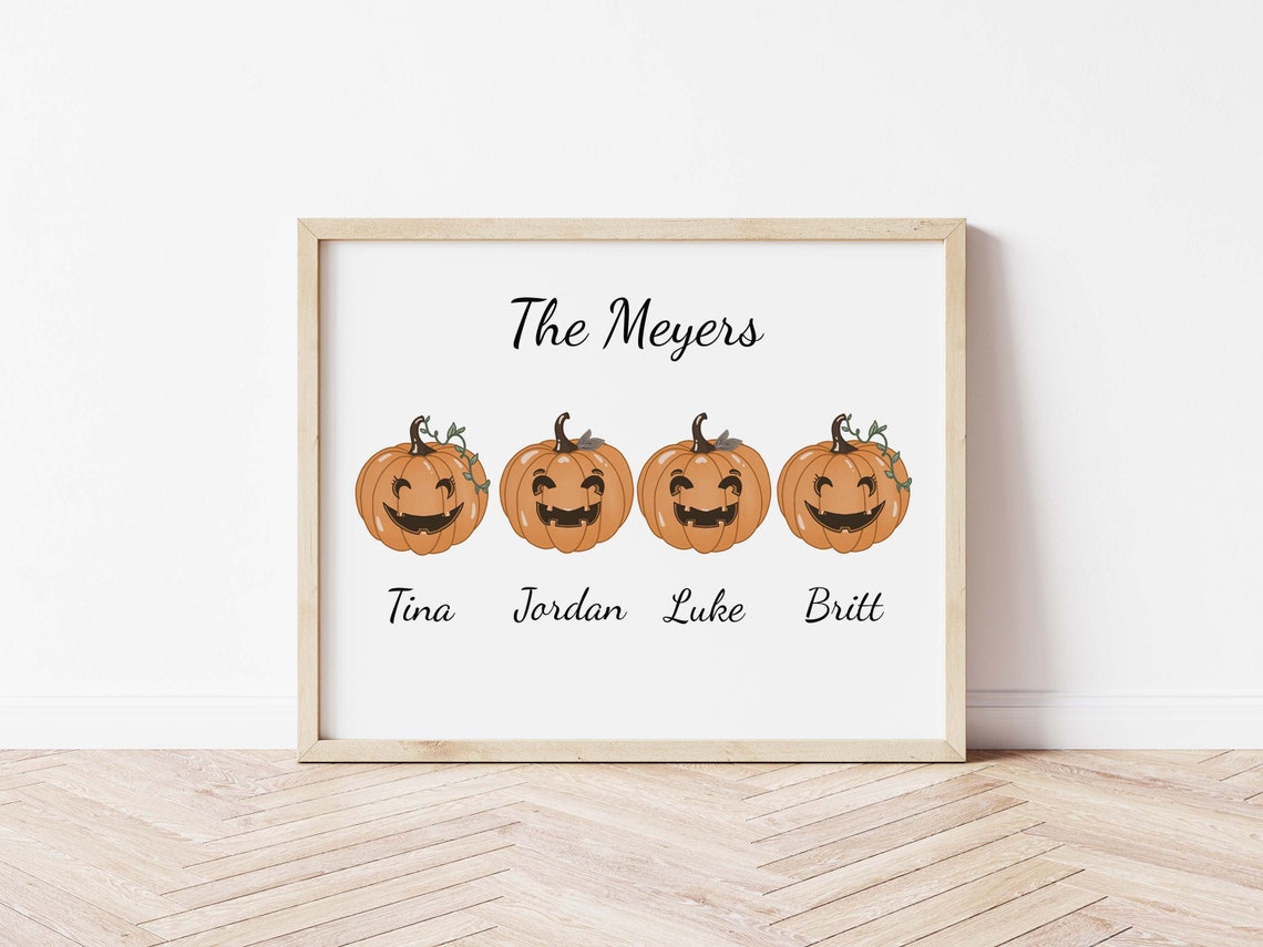 The Meyers Jack-O-Lantern Halloween Family Name Custom Poster