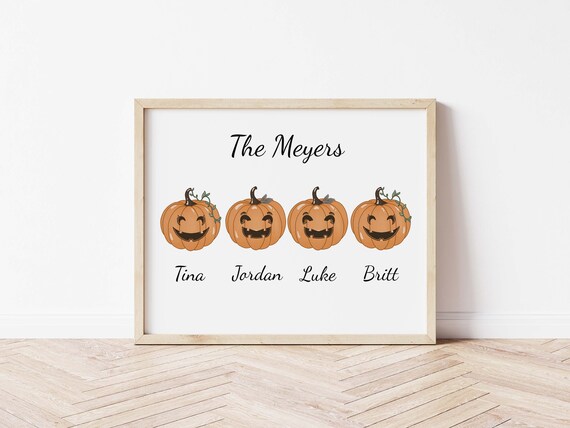 The Meyers Jack-O-Lantern Halloween Family Name Custom Poster