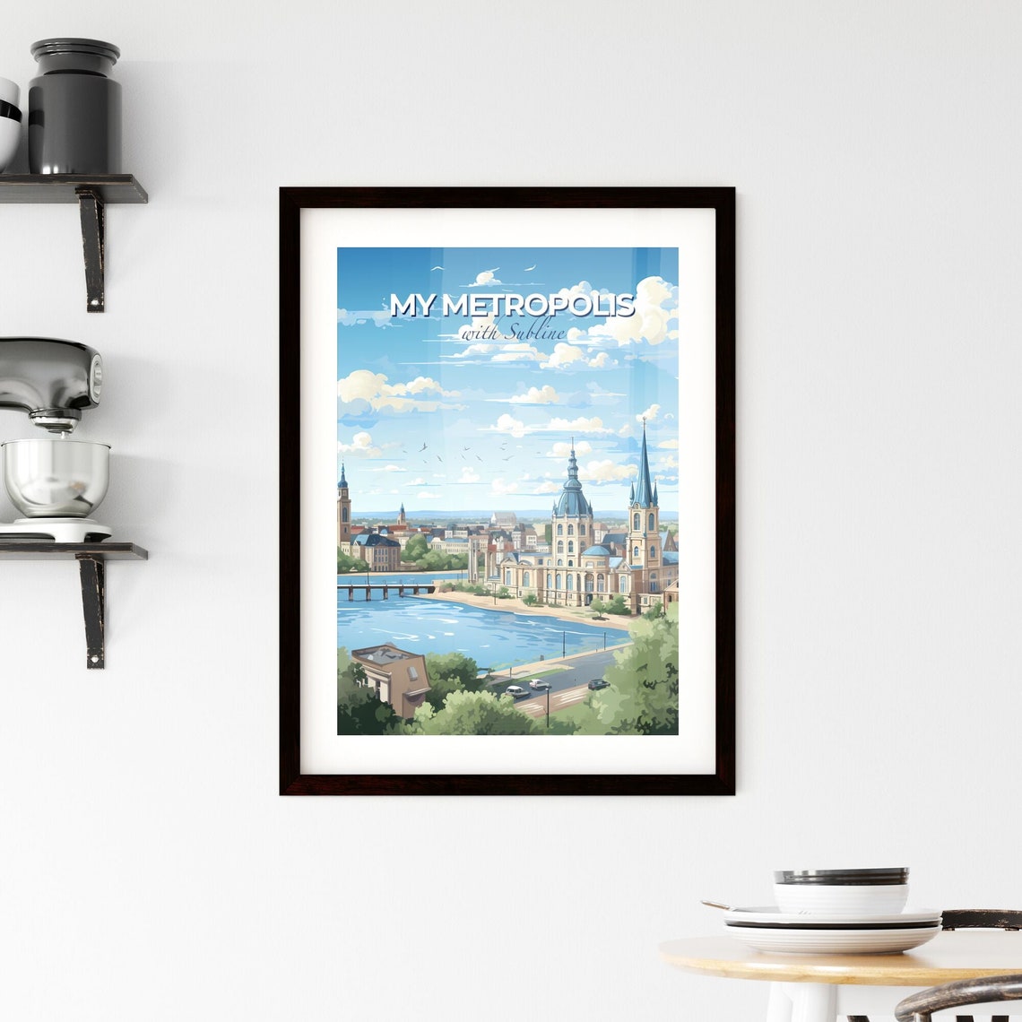 Personalized Hometown Travel Poster Custom City Skyline Art Decor - Image 2