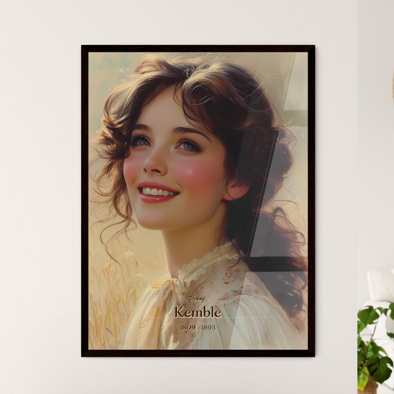 Fanny Kemble 1809 to 1893 Actress Vintage Portrait Art Poster