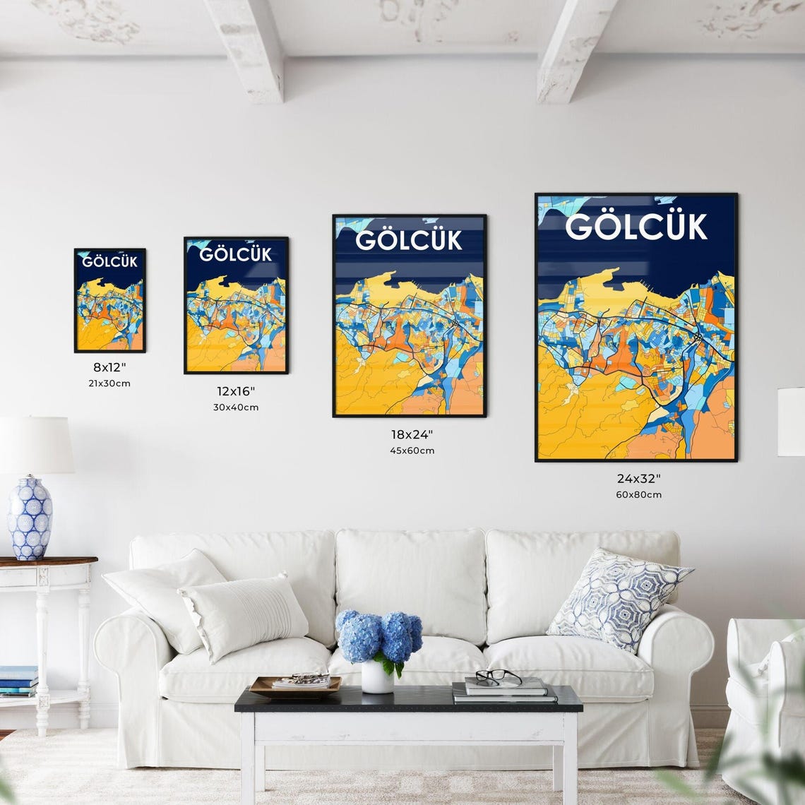Golcuk Turkey Vibrant Street Map Artwork Colorful City Design Poster - Image 3