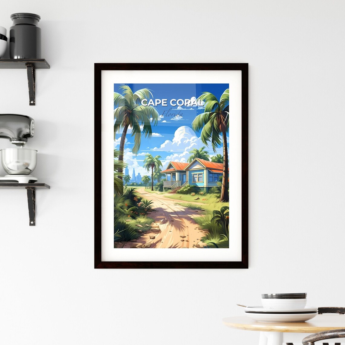 Cape Coral Florida A House In A Tropical Forest Travel Skylines Collection Customizable - Image 2