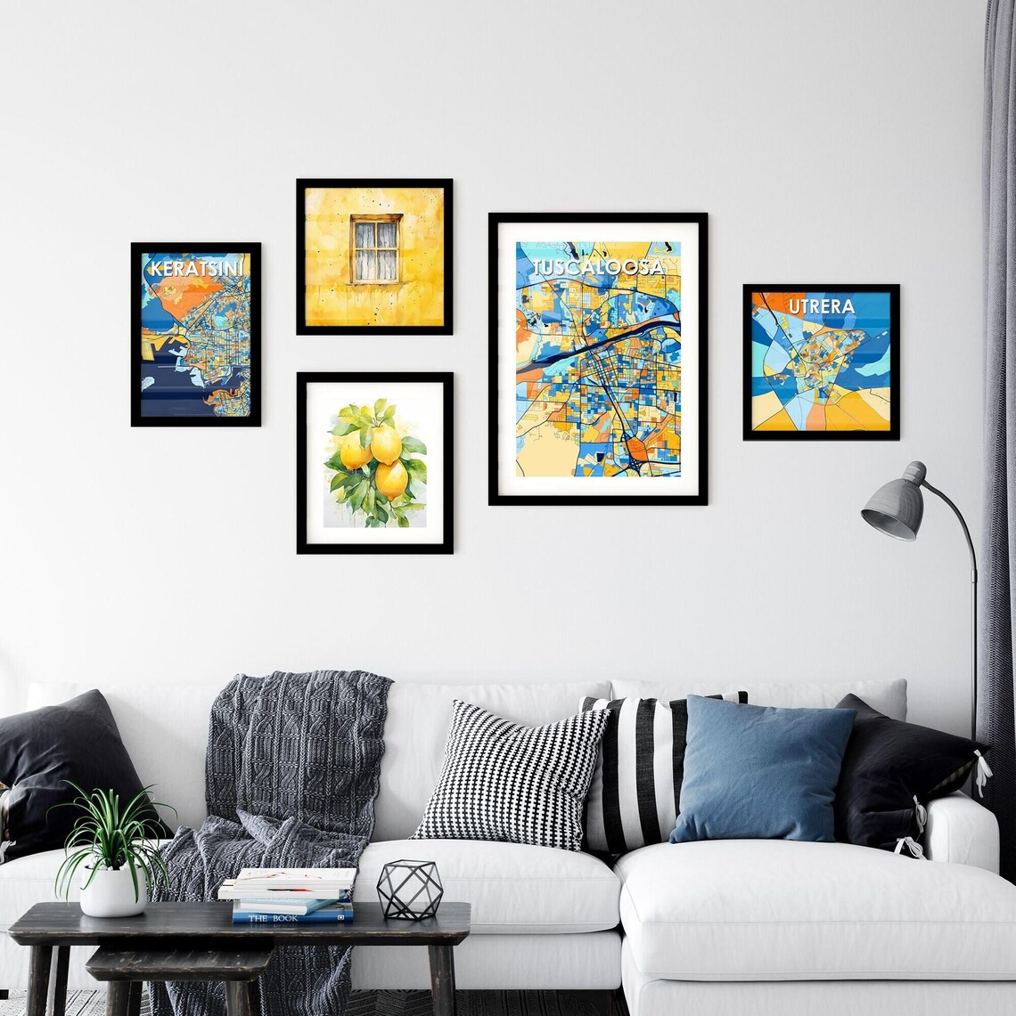 Tuscaloosa Alabama Bold Colorful City Map Art Poster Great Hometown Gift - Image 2