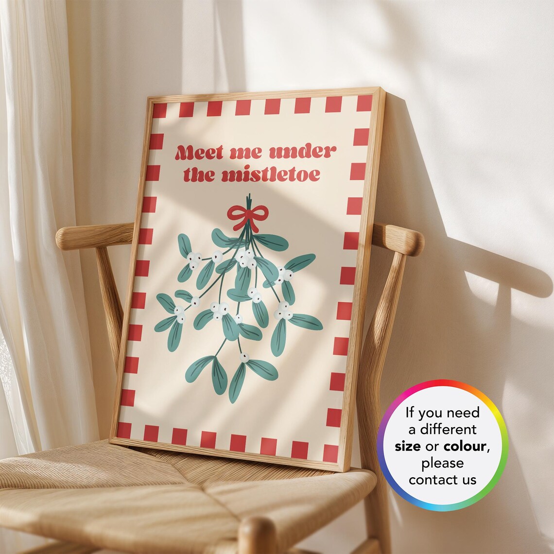 Meet Me Under The Mistletoe Christmas Poster - Image 2