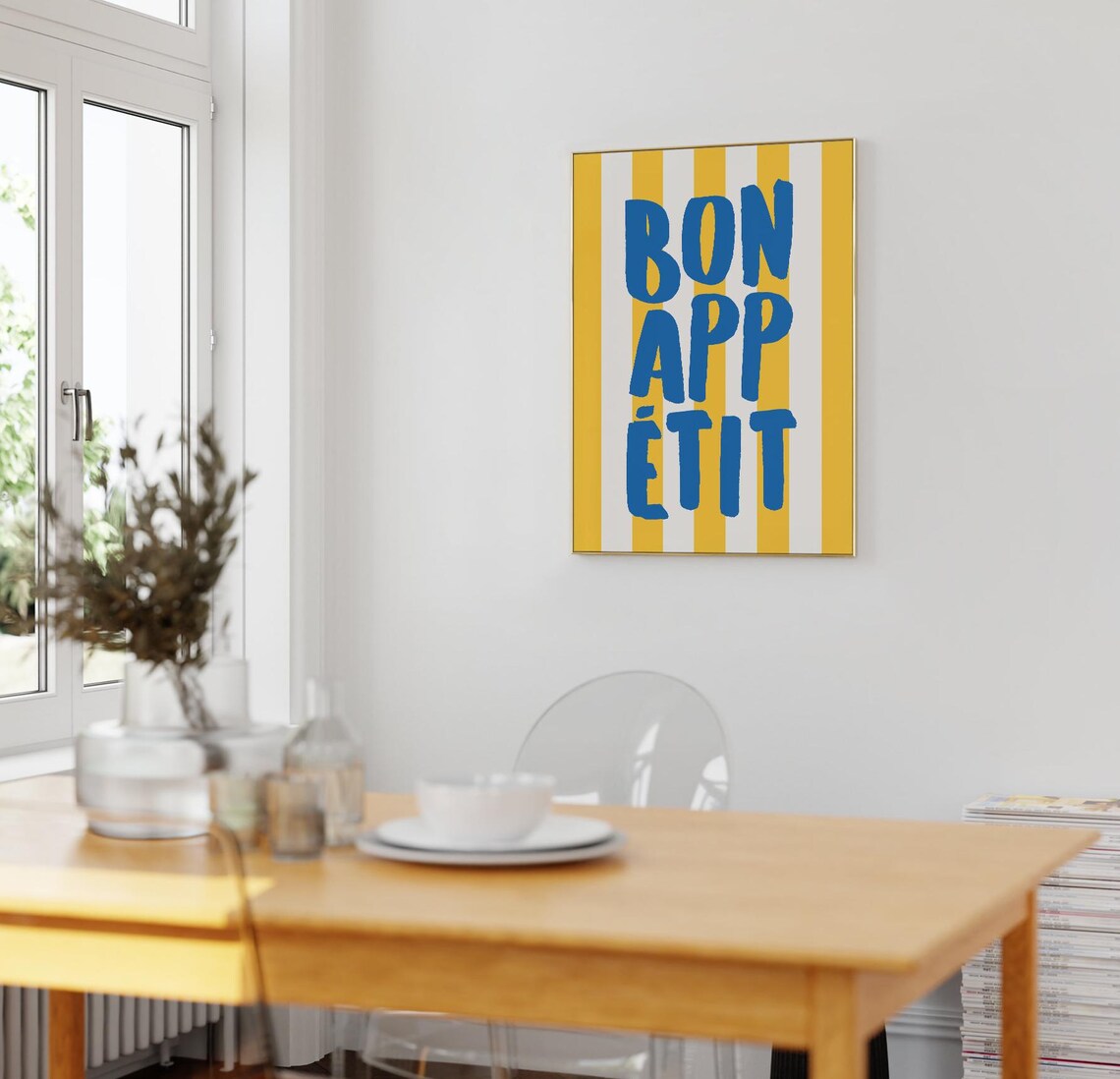 Bon Appetit Modern Kitchen French Quote Art Print - Image 2